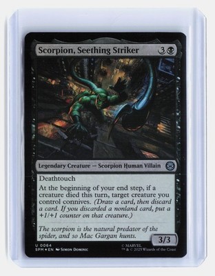 Scorpion, Seething Striker MTG Marvel's Spider-Man #64 Foil UC
