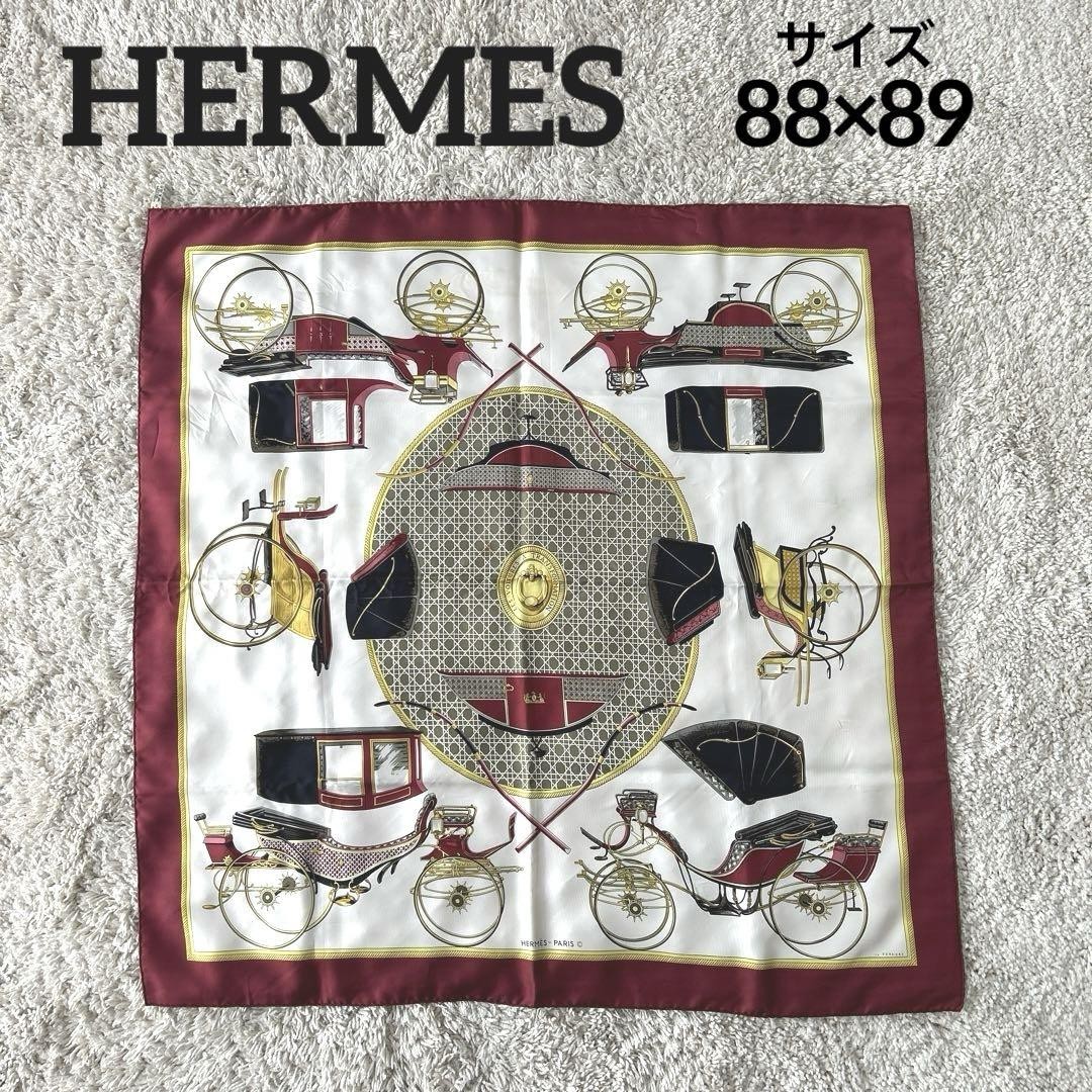 Hermes 100% Silk Scarf S385 Japan 88 89 Vintage
