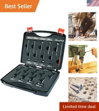 18-Piece Forstner Bit Set, Ø15-40mm Carbide Tipped for Precision Woodworking