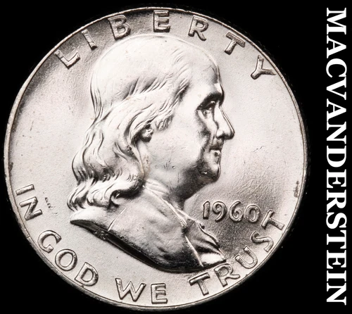 1960 Silver Franklin Half Dollar-Choice Gem Brilliant Unc +++ No Reserve #G9844