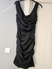 Dolce & Gabanna Silk Black Cocktail Party Dress D&G Size IT 42 - UK Size 10