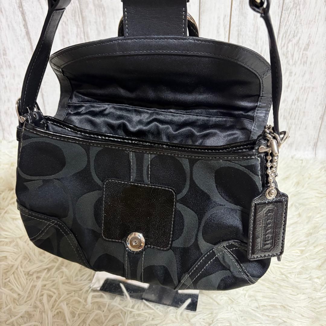 Coach SOHO Signature One Shoulder Bag Y2K Black - Gem