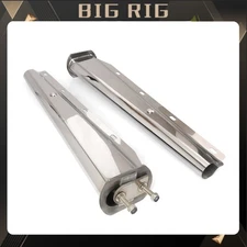 Pair Steel Mud Flap Hanger 30" Length Straight Spring Loaded 2-1/2" Bolt Pattern