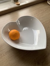 M&S Heart shaped white porcelain serving dish/fruit bowl