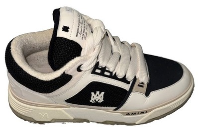 Amiri MA-1 Black & White Sneakers Size 10 Dust Bag Barely Worn - MINT Condition