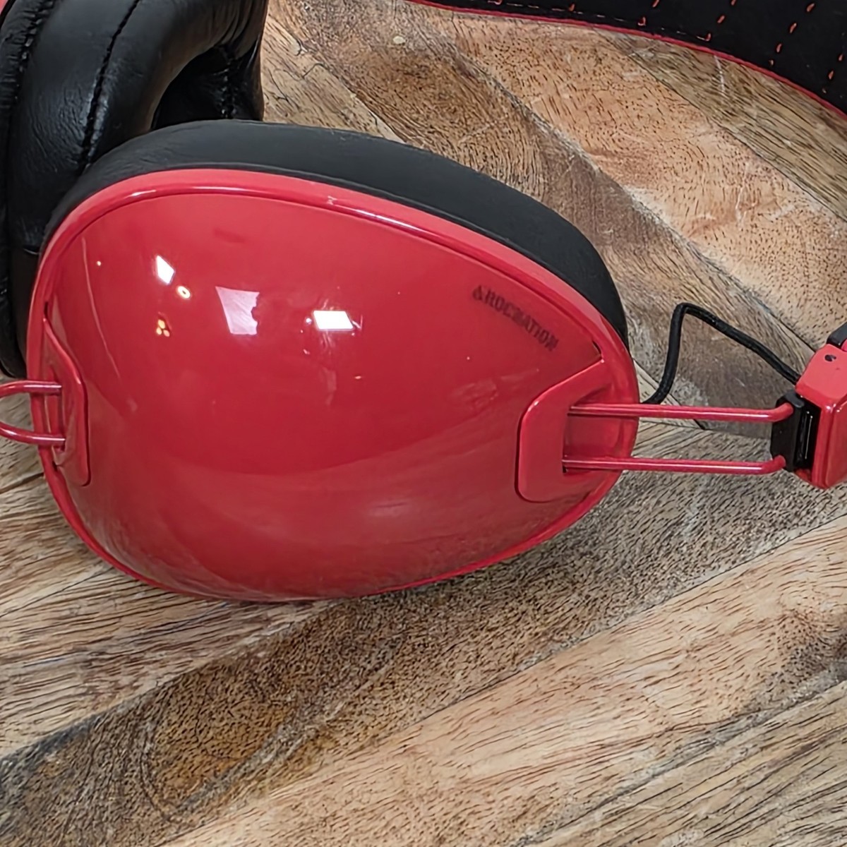 Skullcandy Roc Nation Aviator Red Headphones S6AVCM-090 With Case
