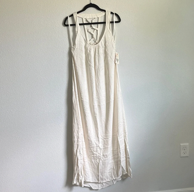 #ad Billa Bong Stealing Sunshine Maxi Tiered Cream Dress $50.00