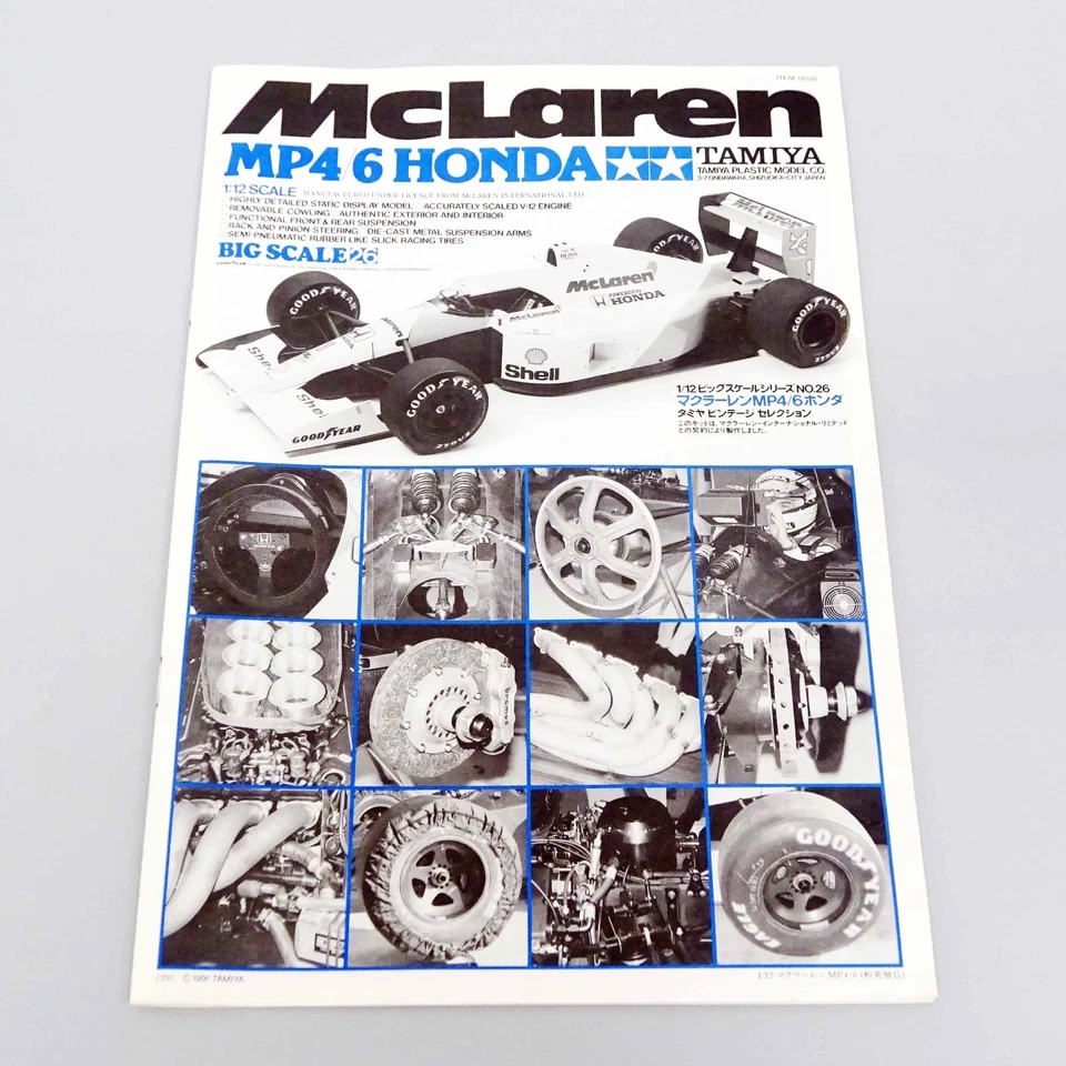 Tamiya 1/12 McLaren Honda MP4/6 Big Scale Series Model Kit Ayrton Senna 12028 - Immagine 3 di 4