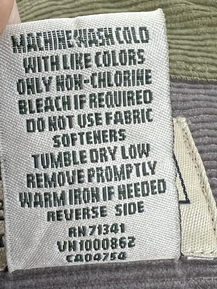 Vintage LL Bean Corduroy Button Up Shirt Mens Size 2XL Gray Long Sleeve Pocket - Image 4 of 4