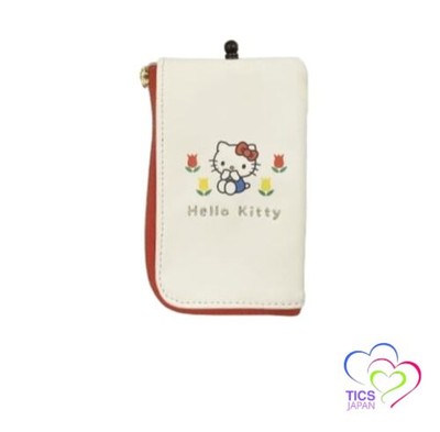 Marimo Craft Key &amp Pass Pouch Flower Hello Kitty W75 x H125mm SRTZ-165