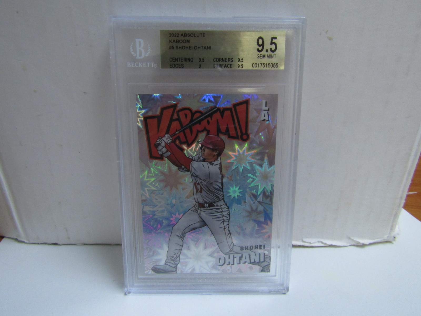 BGS 9.5 2022 Panini Absolute #5 Shohei Ohtani Kaboom Los Angeles