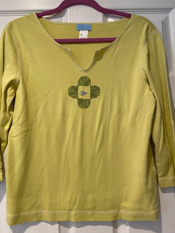SOBlue from Sigrid Olsen 100% Cotton T-Shirt L/12/14/16