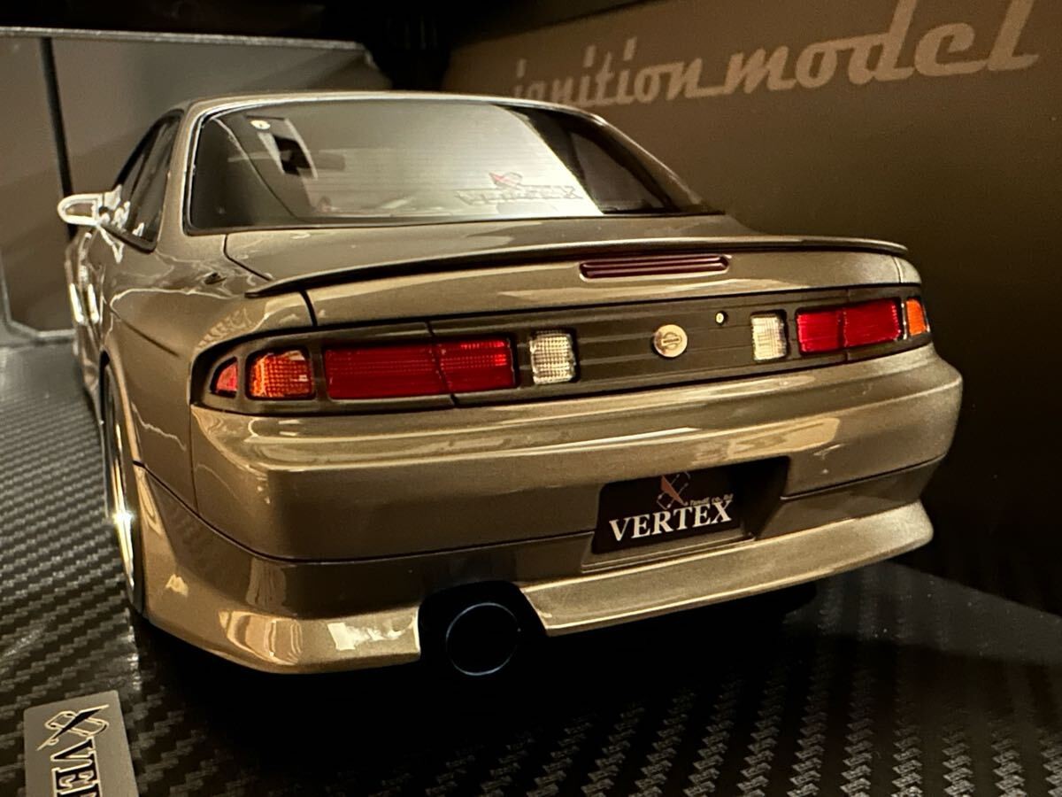 IG3088 1/18 VERTEX S14 Silvia ガンメタ 1:18 Nissan S14 Silvia VERTEX -- Red Metallic -- Ignition