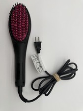 Simply Straight Ceramic Hair Straightening Brush Black Pink Heated Ionic Tool