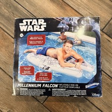 Star Wars Millennium Falcon Swimways Inflatable Ride-On Water Pool Float
