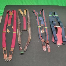 Lot Of 4 Adjustable Suspenders Various Brands  Styles