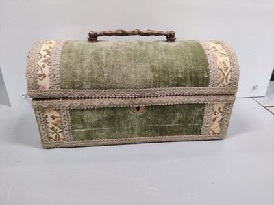 Florentine Florentia Jewelry Box Green Velvet Vintage No Key 1795 Inspired 