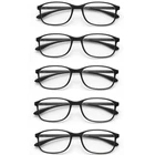 5 Pack Flexible Reading Glasses TR90 Frame Reader Presbyopic Spectacles Eyeglass