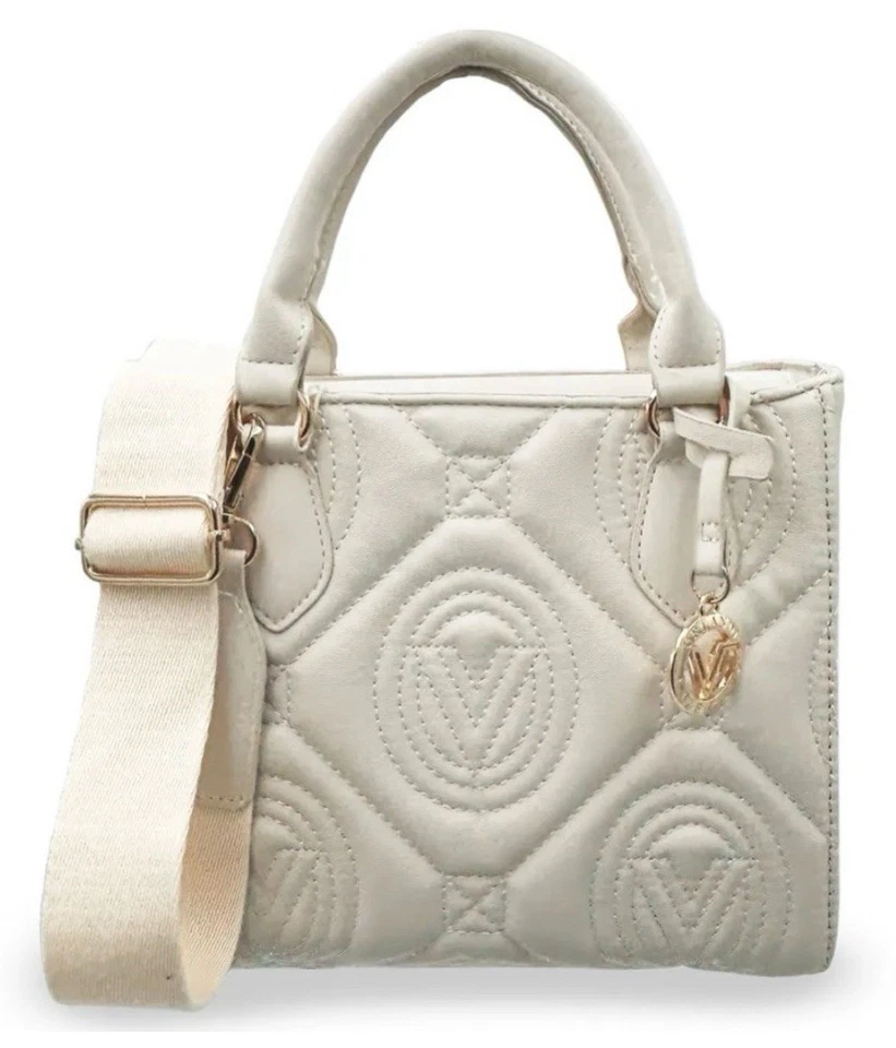 Bolso Bandolera Valentino Orlandi Marfil Blanco Acolchado Monograma Foto 3 de 4