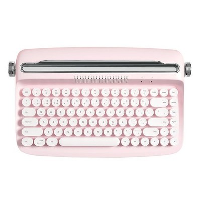 YUNZII ACTTO B303 Wireless Bluetooth Retro Typewriter Keyboard Pink