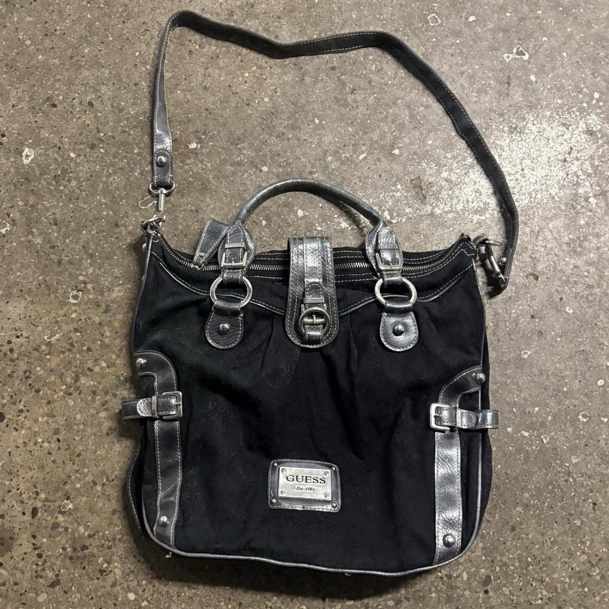 Y2K 2000s Guess Authentic Monogram Shoulder Bag Purse | eBay