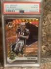 2021 Tom Brady Mosaic Super Bowl MVPs Reactive Orange Prizm SB38 #292 PSA 10