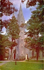 Bowdoin College Spires Landmark, c1950, Brunswick, Maine
