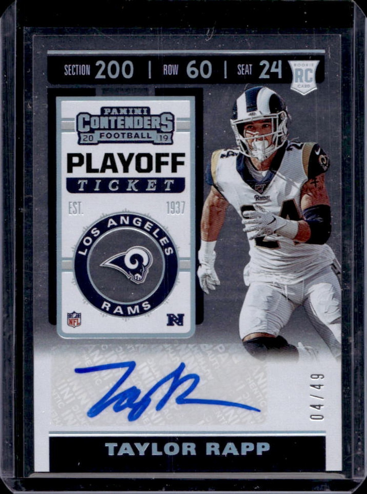 Taylor Rapp Panini Contenders #174 Autograph-Playoff