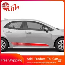 For Toyota Corolla 2 Pcs Racing Sport Car Door Sticker Side Skirt Stripe Decals