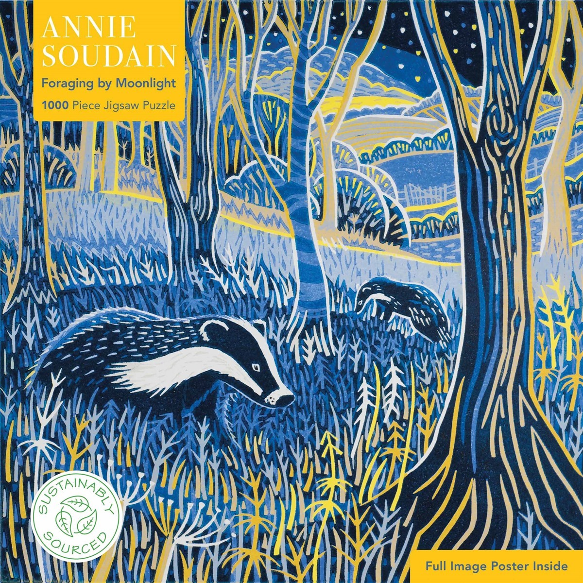 Annie Soudain, Foraging by Moonlight Jigsaw, Jigsaws & Puzzles, Art, Gift