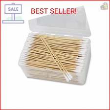 500PCS 6" Cotton Swabs in Storage Box - Long Cotton Swab with Wooden Sticks - Li