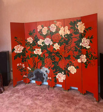 Beautiful Chinese style peony screen interior decoration