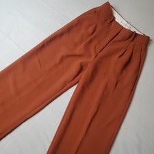 Aritzia Wilfred Women Size 0 Effortless Pant Crepe Wide Leg High-Rise Rust