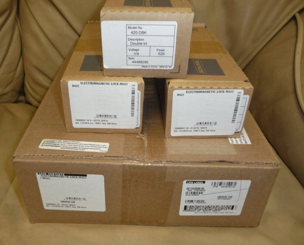Schlage M422 Electromagnetic Double Lock Set 420-DBK NEW