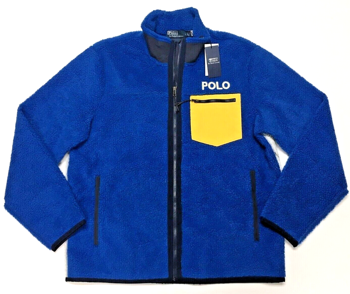 Polo Ralph Lauren VTG 90s Retro Ski 92 Sherpa Fur Fleece Jacket Hi