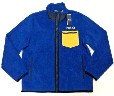 Polo Ralph Lauren VTG 90s Retro Ski 92 Sherpa Fur Fleece Jacket Hi