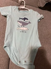 Carters 18months Bodysuit Boy Whale It’s Nice To Meet You