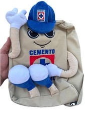 OFFICIAL CRUZ AZUL MASCOT COSTALITO CRUZAZULITO FABRIC BACKPACK FOOTBALL