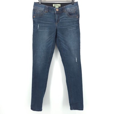 Democracy Womens Jeans Ab Technology 6 Blue Skinny Distressed B1641BBI3XX