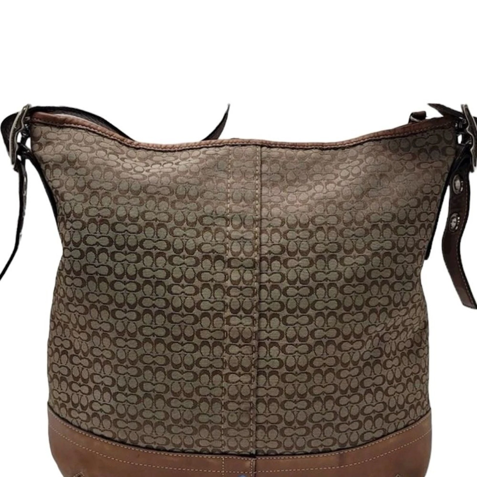 WANDLER BORSA A TRACOLLA COACH SIGNATURE F10416 PELLE MARRONE