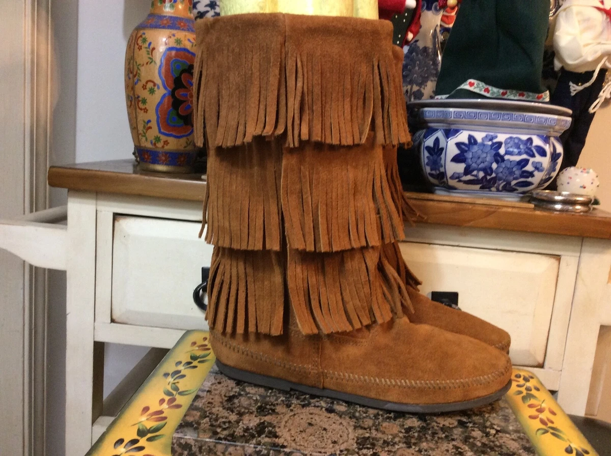 Fringe moccasin hotsell boots