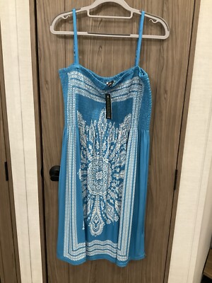 NWT Just Love Womens Elastic Top Adjustable Spaghetti Strap Dress Size 2 X