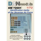 Decal Ukrainian Air Force - For Scale Model Kit Dan Models 72001 Scale 1:72