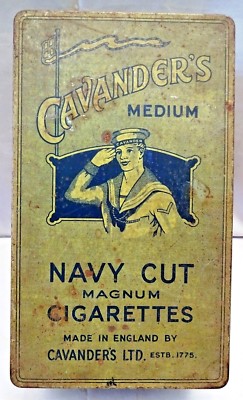 magnum cigarettes Vintage Cavender's Navy Cut Cigarettes Advertise Tin England Magnum  Collectibles