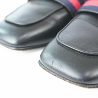 靴 GUCCI Leather Square-Toe Penny Loafers Gucci Horsebit square-toe Loafers | Black | FARFETCH