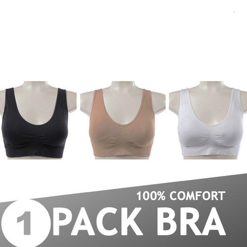 DAMEN NAHTLOSER KOMFORT BH bequem Shapewear Sport Stretch bauchfreies Oberteil Trägershirt Unterstützung - Bild 2 von 4
