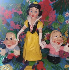 Lot blanche neige ledraplastic dwarfs delacoste pouet Disney figure nains Snow