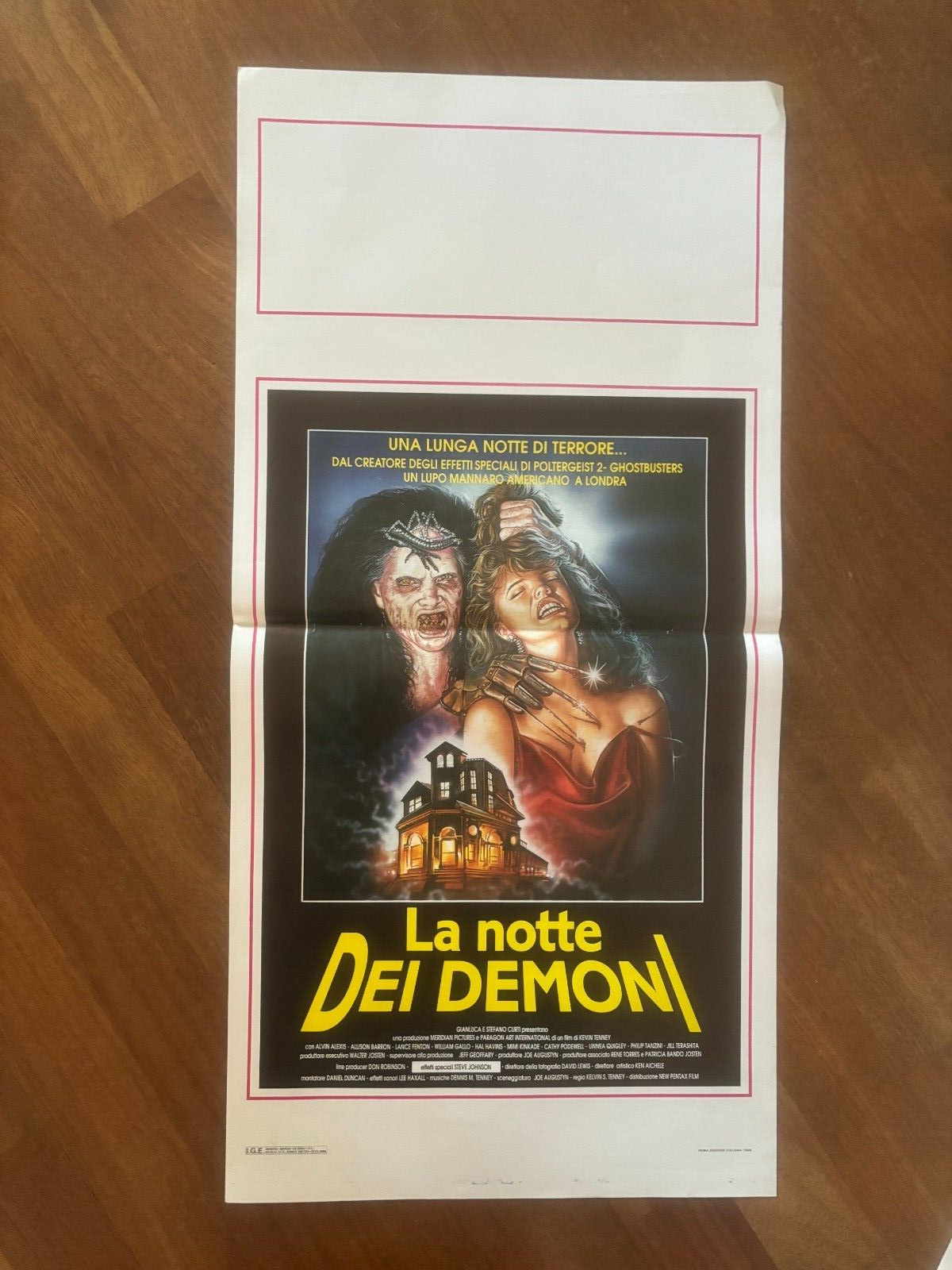Locandina originale film La notte dei demoni (1974) - Regia di Michel Levesque