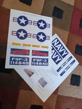 Irwin Navy Panther Jet Reproduction Stickers