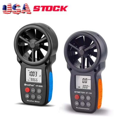Digital LCD Anemometer Thermometer Temperature Meter Air Wind Speed Tester Gauge